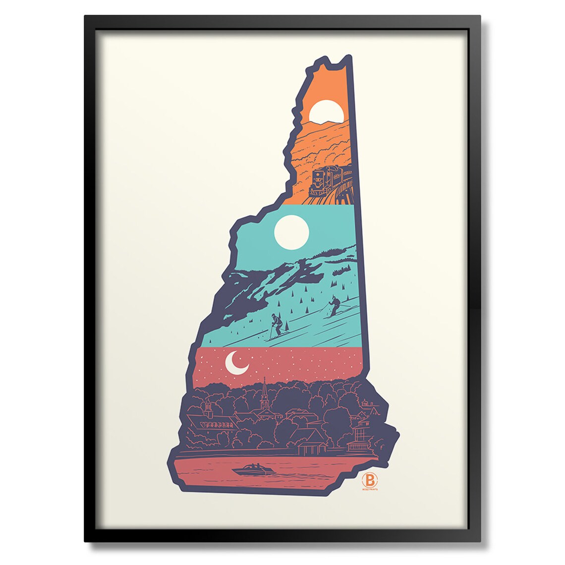 Layers Of New Hampshire Art Print