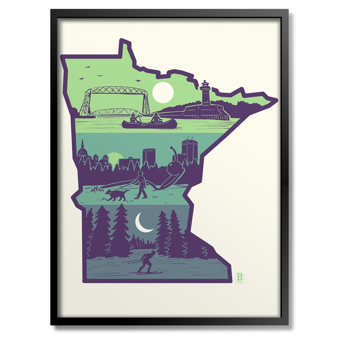 Layers Of Minnesota Travel Poster