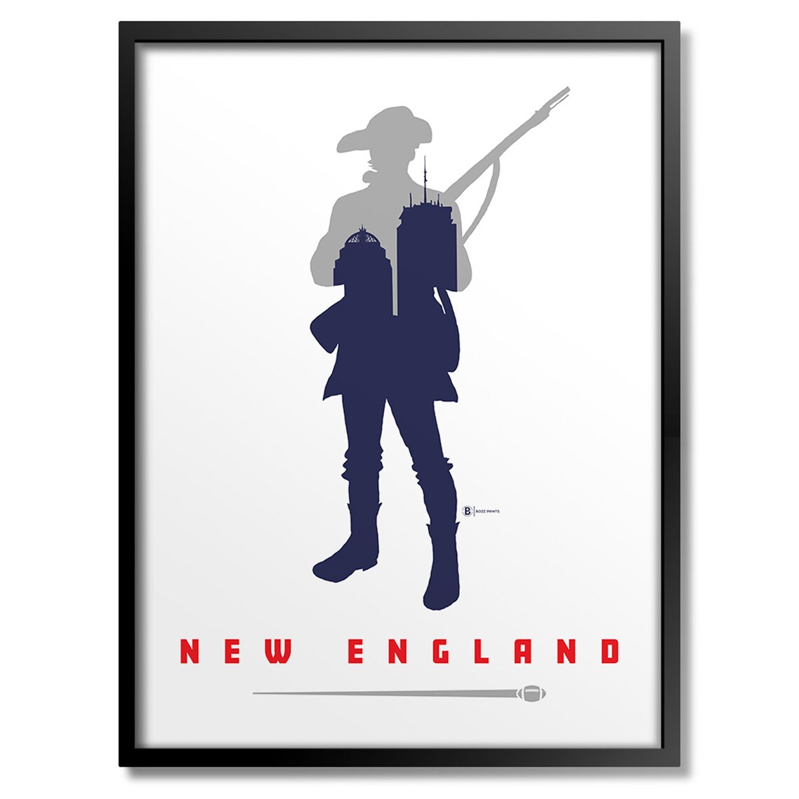 New England Football Art Print