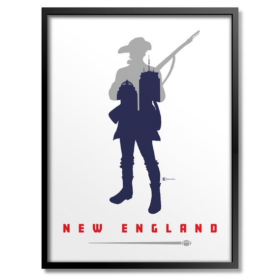 New England Football Art Print