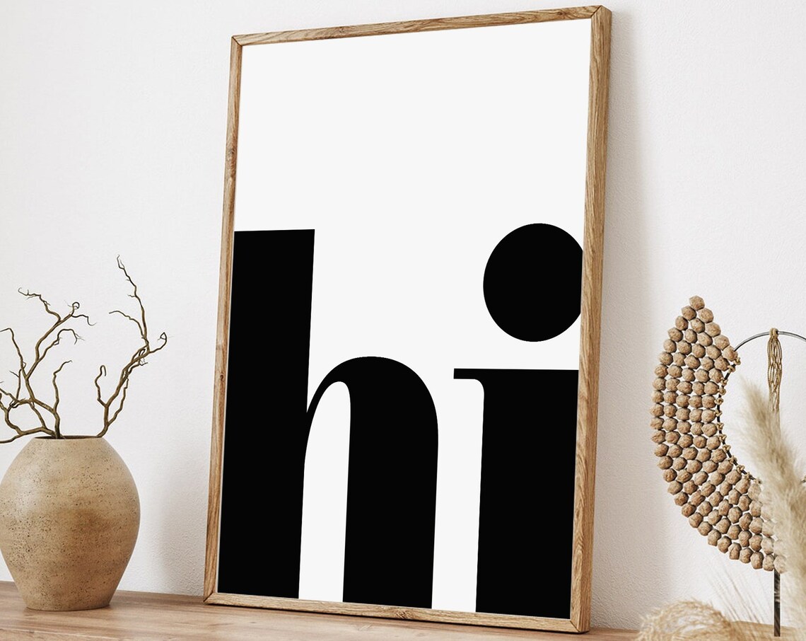 Hi Prints Hello Posters Minimalist Modern Art Print - Image 3