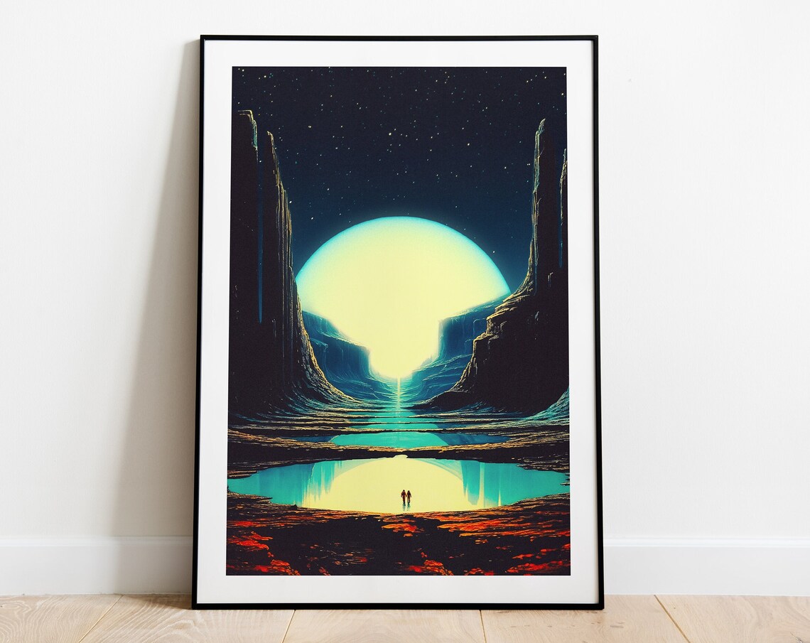 Never Lost With You Sci-Fi Poster, Retro Futurism