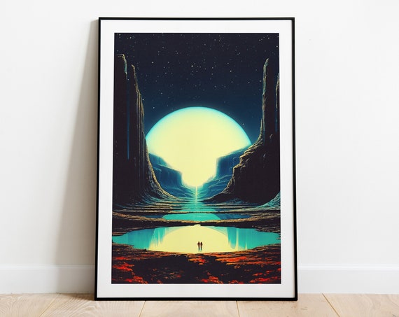 Never Lost With You Sci-Fi Poster, Retro Futurism