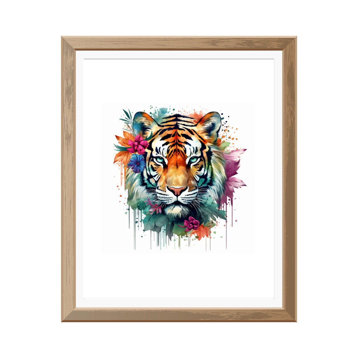 Tiger Watercolor Painting, Animal Art Print - Image 5
