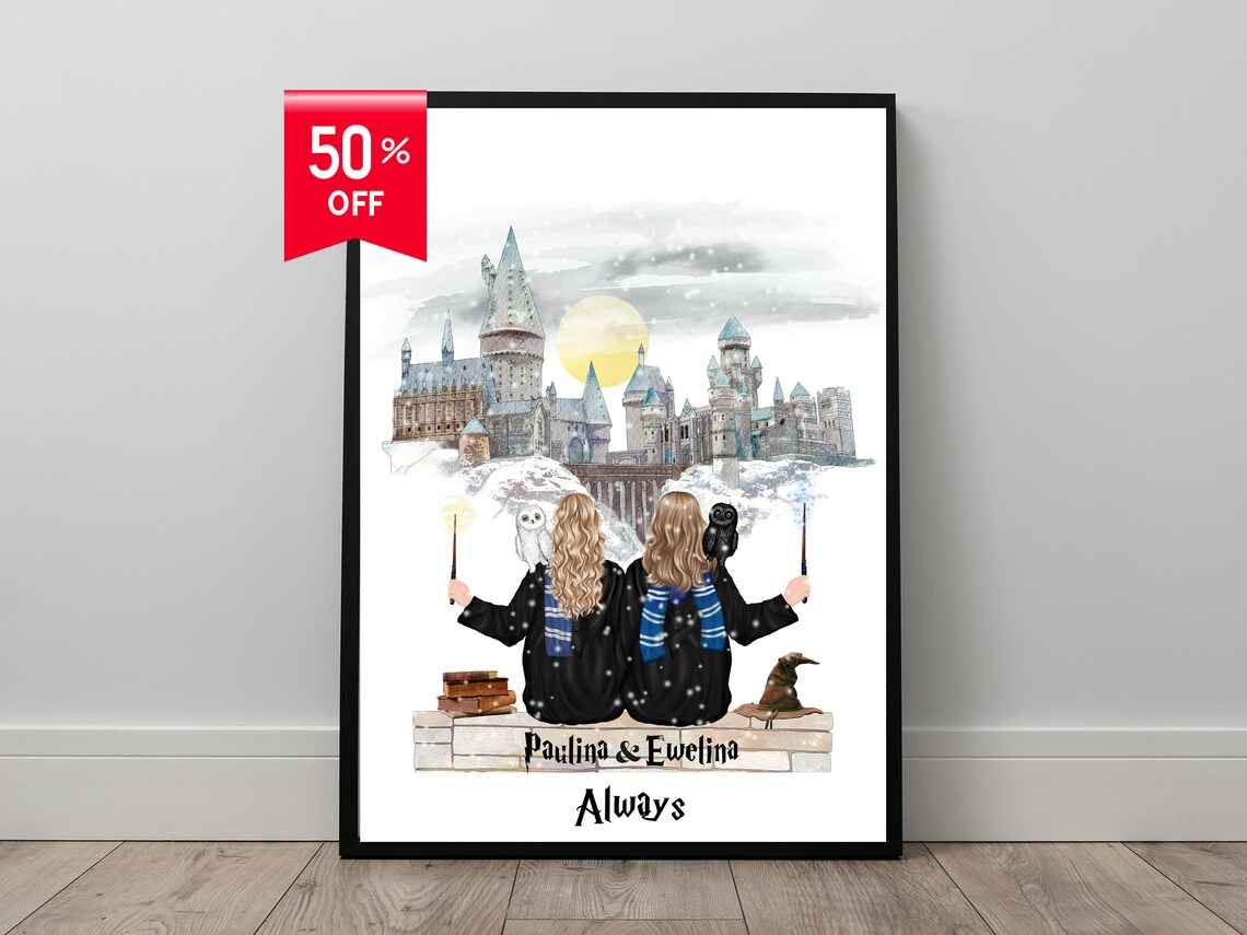 Personalised Wizard School Art Print, Magic School