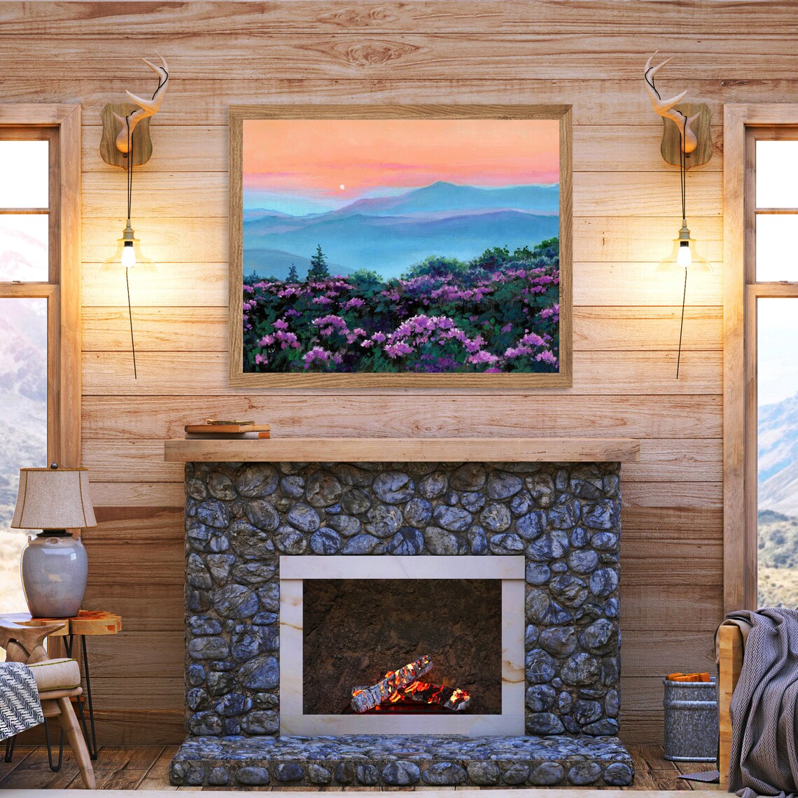 Sunset Mountains Art Print, Blue Ridge Landscape - Image 5