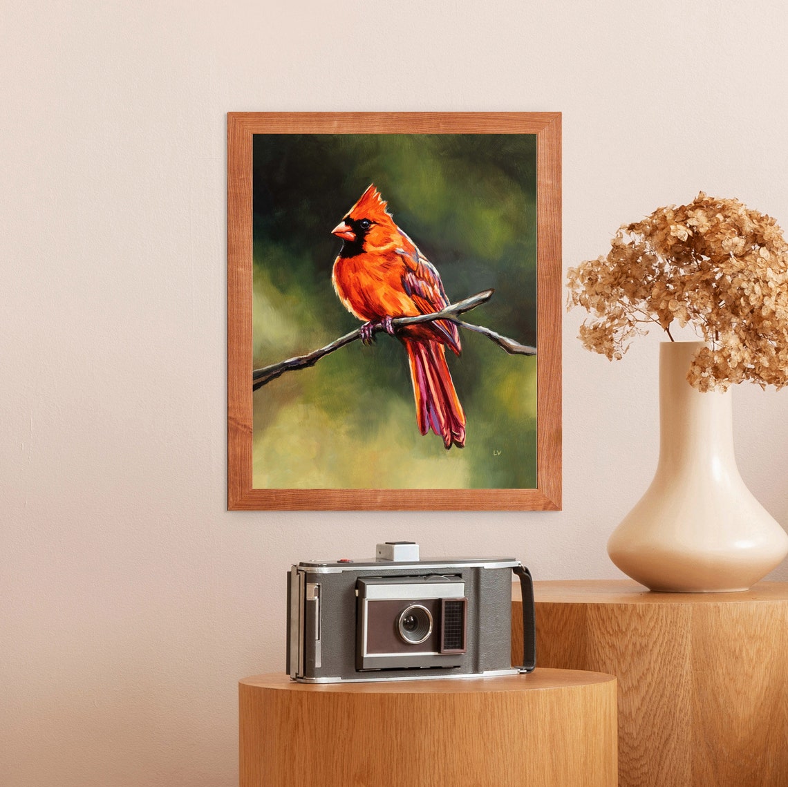 Northern Cardinal Red Bird Perched On A Branch Bird Lover Poster - Image 5
