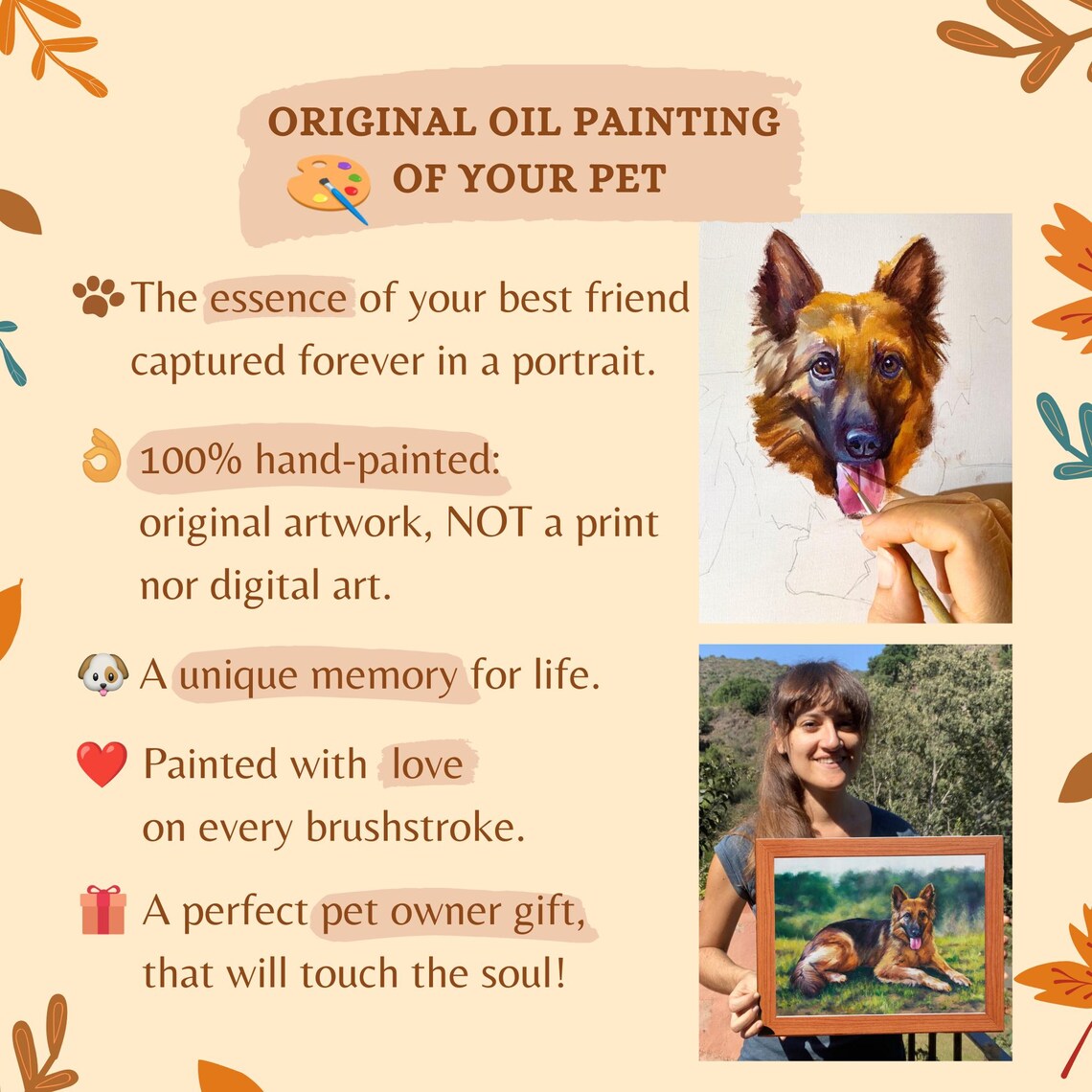 Custom Pet Portrait, Oil Painting Style Art Print - Image 6