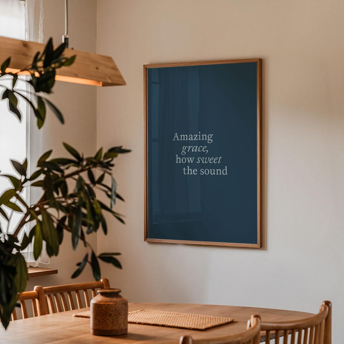 Amazing Grace Lyrics Poster Christian Song Art Work Christian Wedding Gift Faith Print Christian Quote Wall Art How Sweet The Sound - Image 5