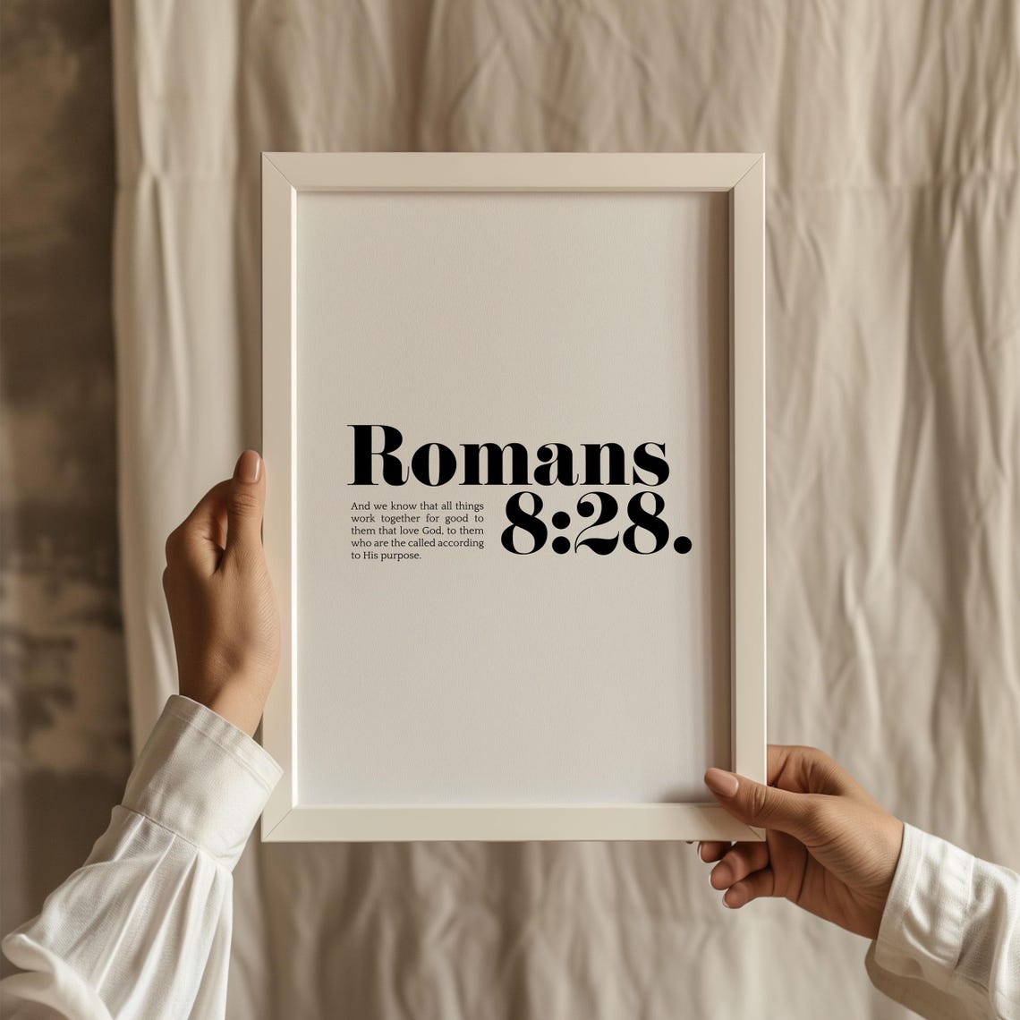 Romans 8 28 Kjv All Things Bible Scripture Artwork God Works All Things For Good Popular Bible Verses Sunday School Home Scripture Decor - Image 5