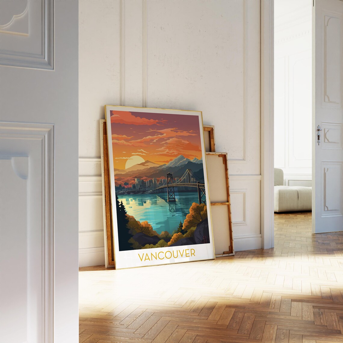 Vancouver City Poster Print Wall Decor Fine Art Paper Print Travel Poster Unique City Poster Highend Print Quality On Fine Art Paper - Image 2