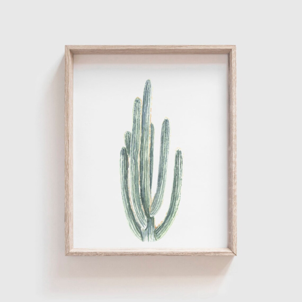 Smooth Cactus No. 2 Watercolor Art Print, Southwest