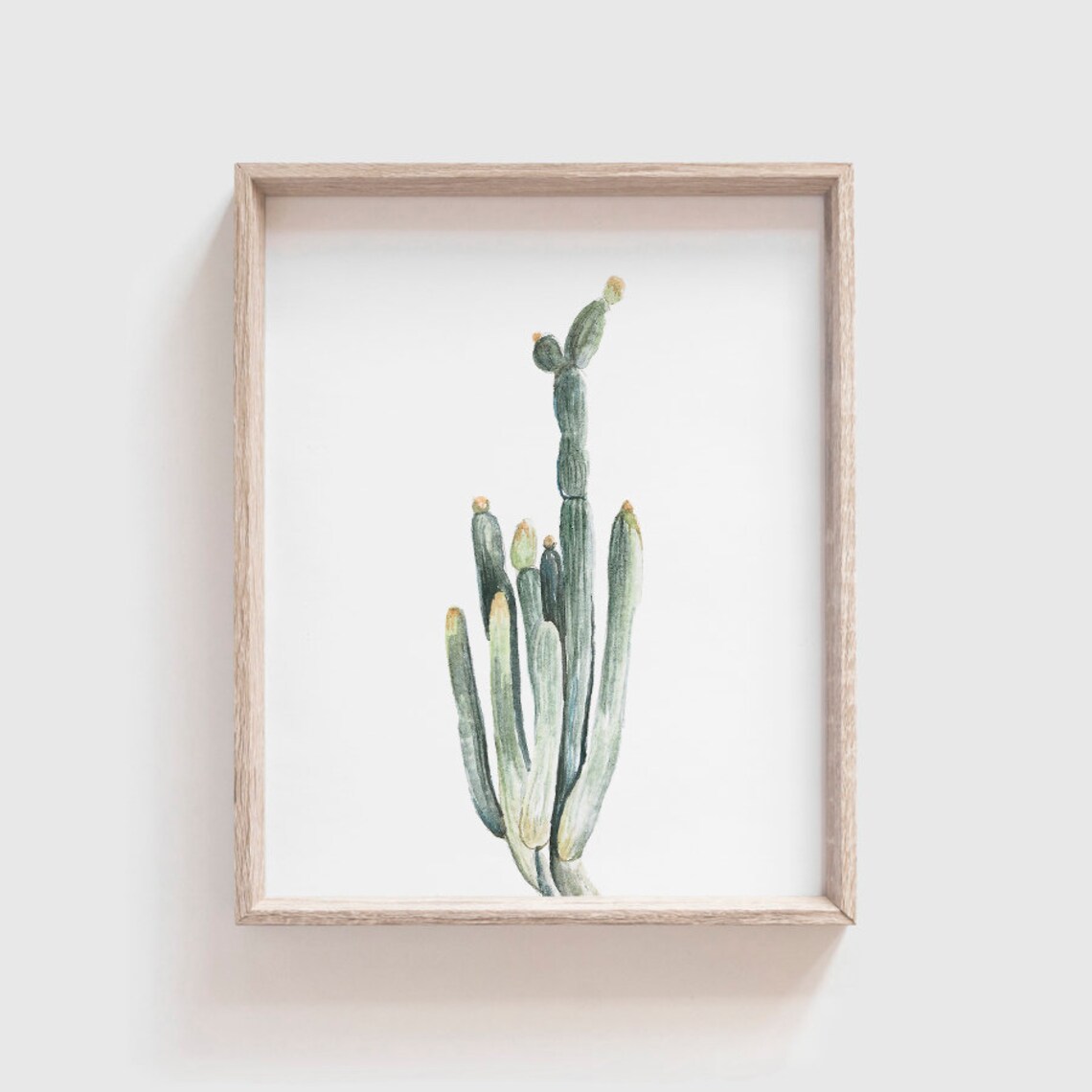 Smooth Cactus No. 3 Art Print, Southwestern Watercolor