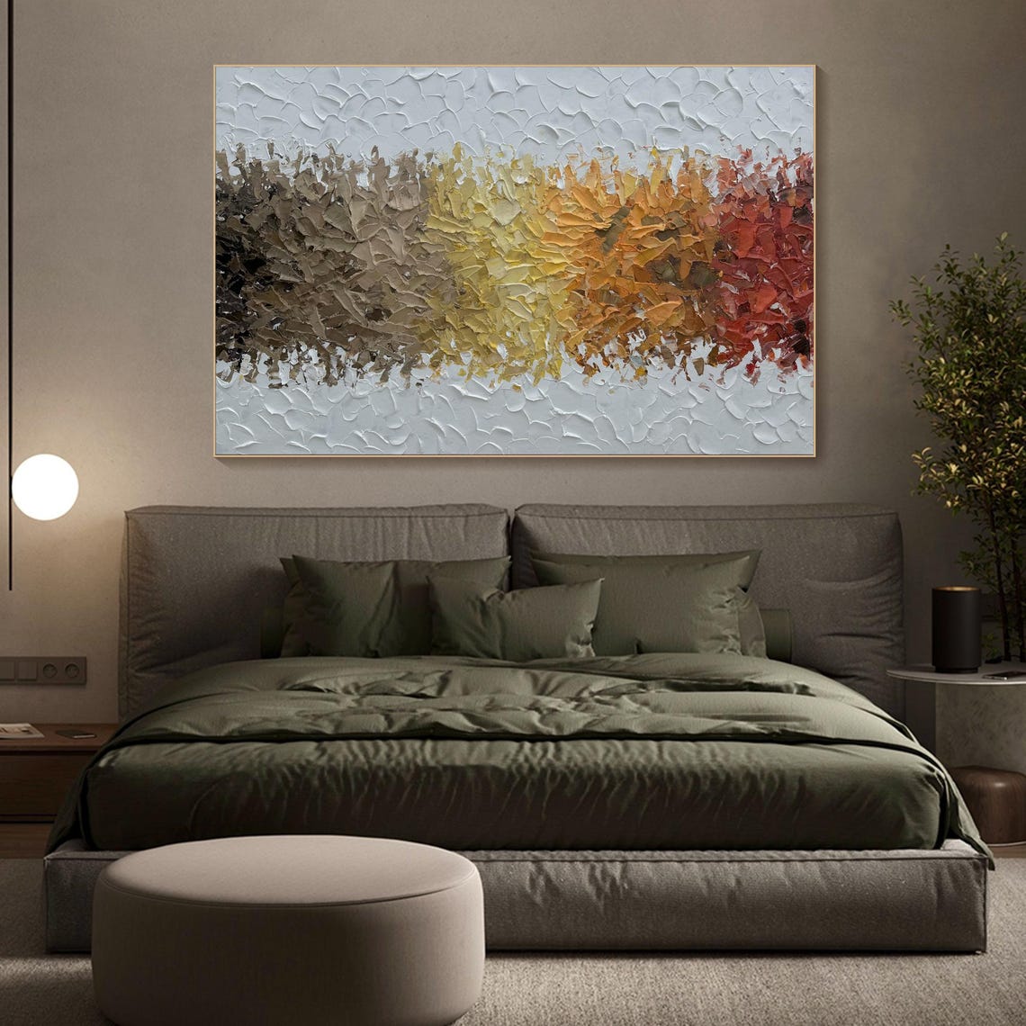 Earthy Abstract Gradient In Gold Rust And Brown Texture Poster - Image 2