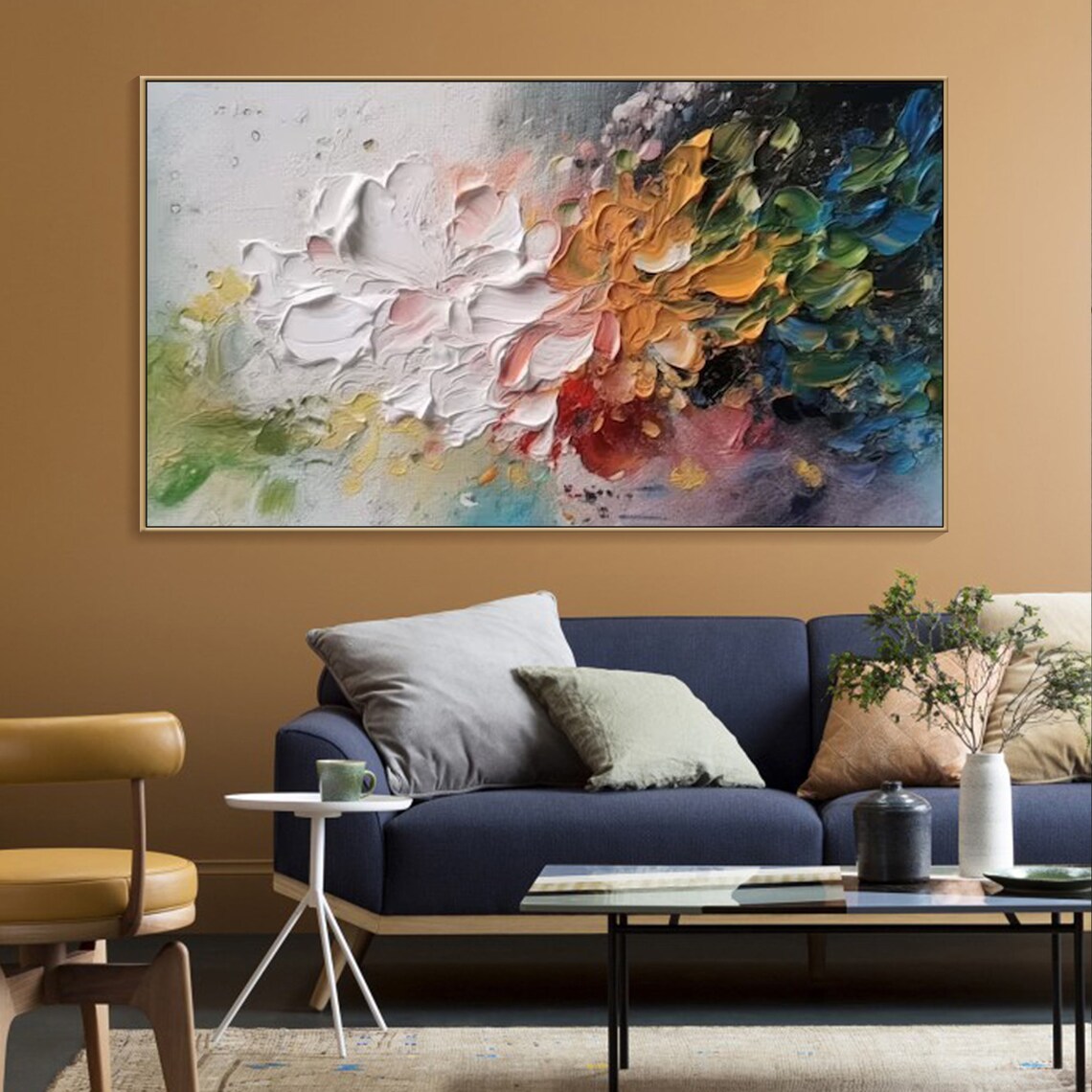 Abstract Flower Painting, Boho Botanical Art Print - Image 3