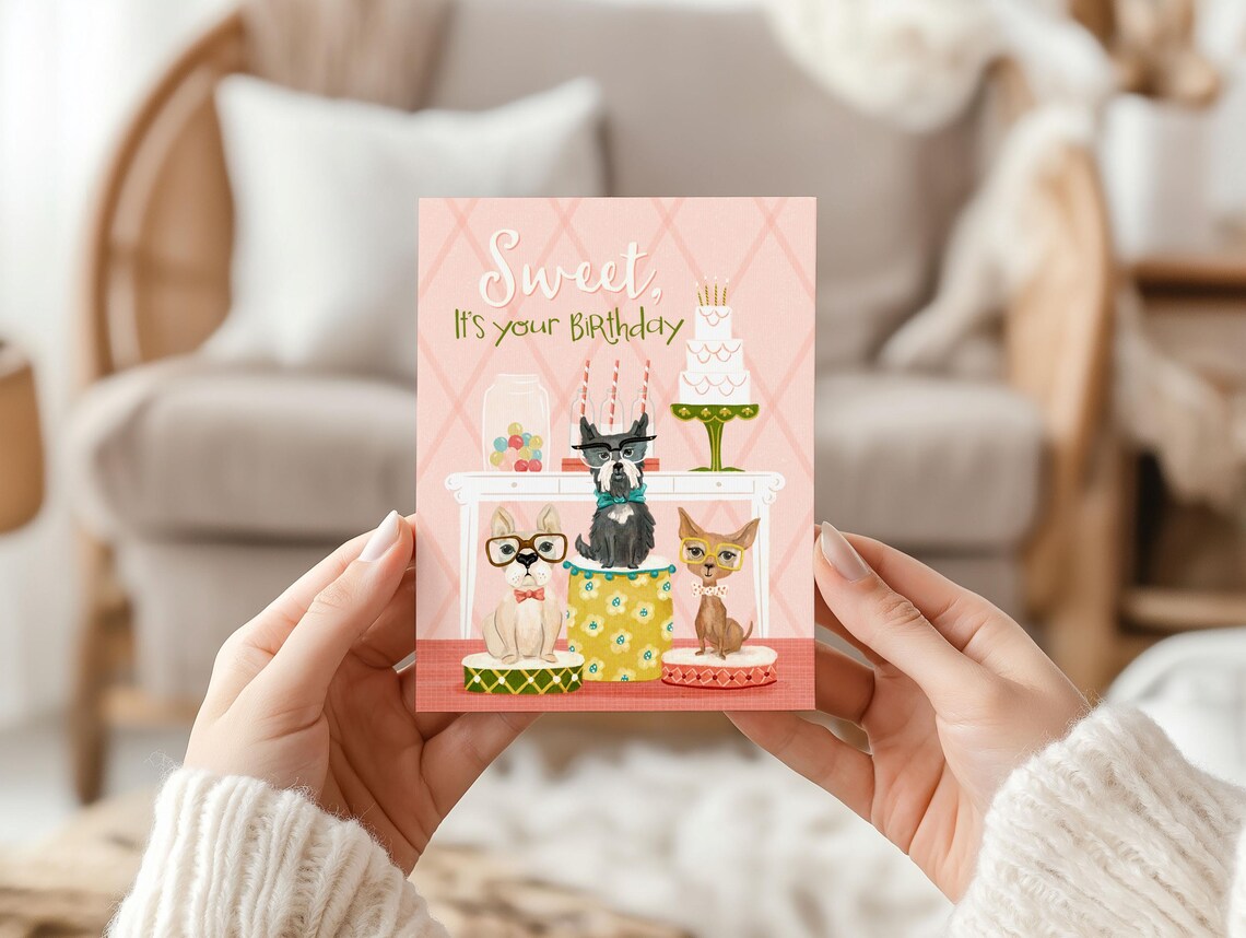 Sweet It’s Your Birthday Dog Greeting Card - Image 2