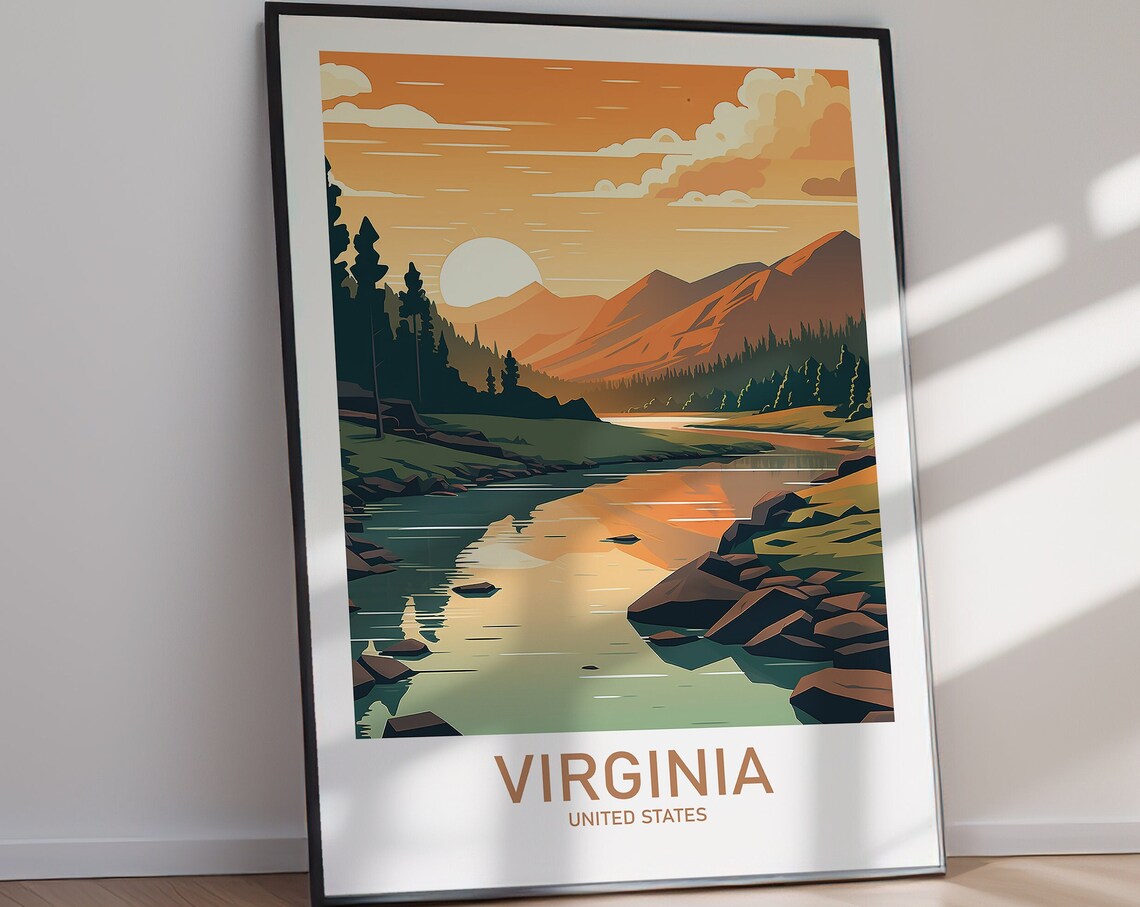 Virginia Travel Poster, United States Wall Art - Image 2