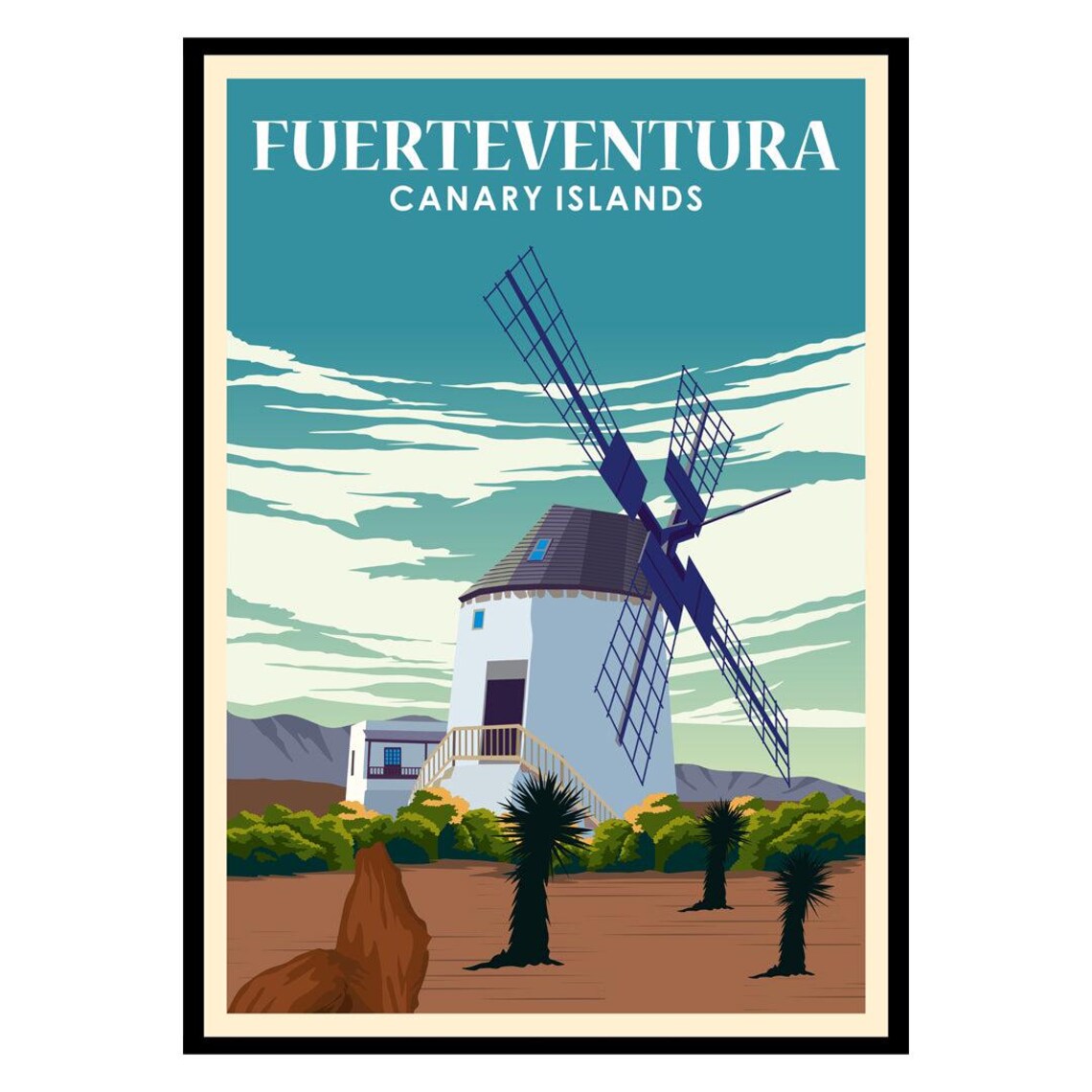 Fuerteventura Canary Islands Travel Poster