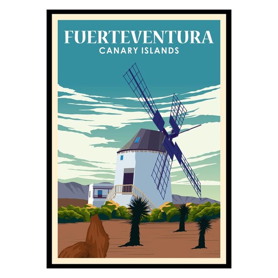 Fuerteventura Canary Islands Travel Poster