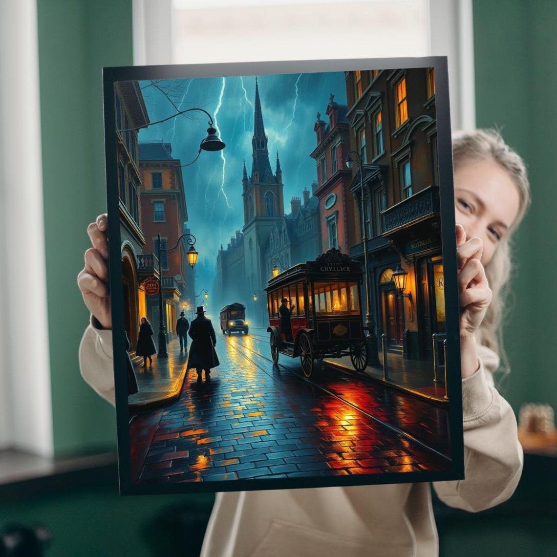 Gothic Victorian Street Jigsaw Puzzle Dark Art Gift 1101014 Piece