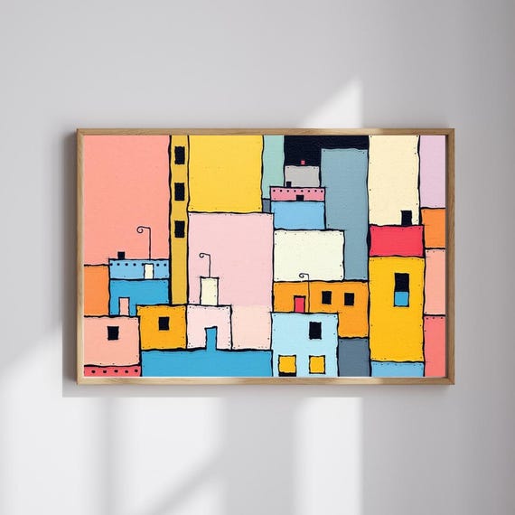 Colorful Abstract Urban Jigsaw Puzzle Family Game Night