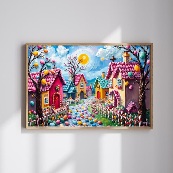 Candy Village Jigsaw Puzzle Whimsical Easter Family Fun