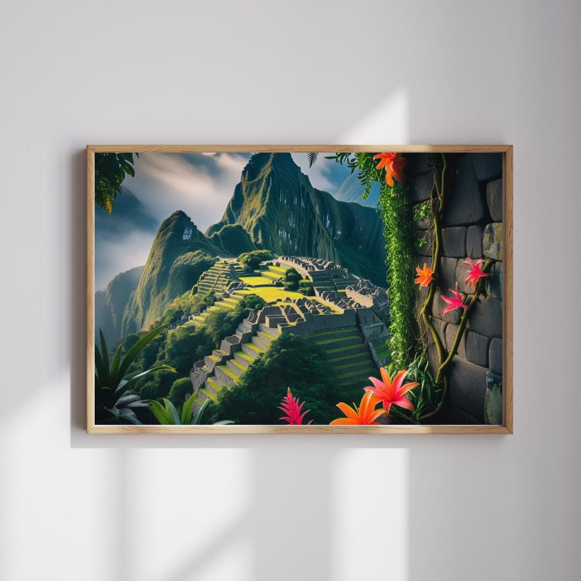 Machu Picchu Peru Jungle Ruins Huayna Picchu Travel Photo Poster
