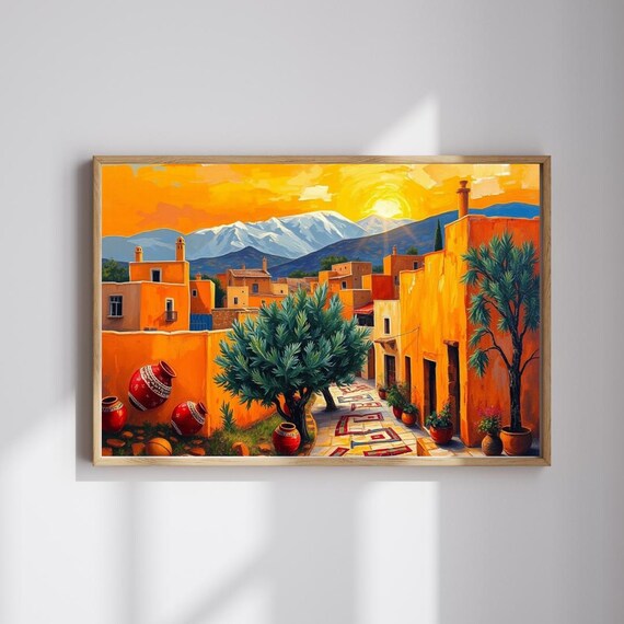 Moroccan Village Sunset Jigsaw Puzzle Family Fun Art