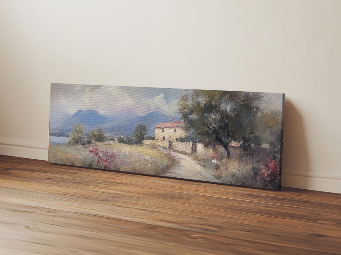 Italy Wall Art Print Italy Painting Italian Vila Italy Landscape Wall Art Italy Print Italy Art Italy Vintage Italy Wall Art - Image 2