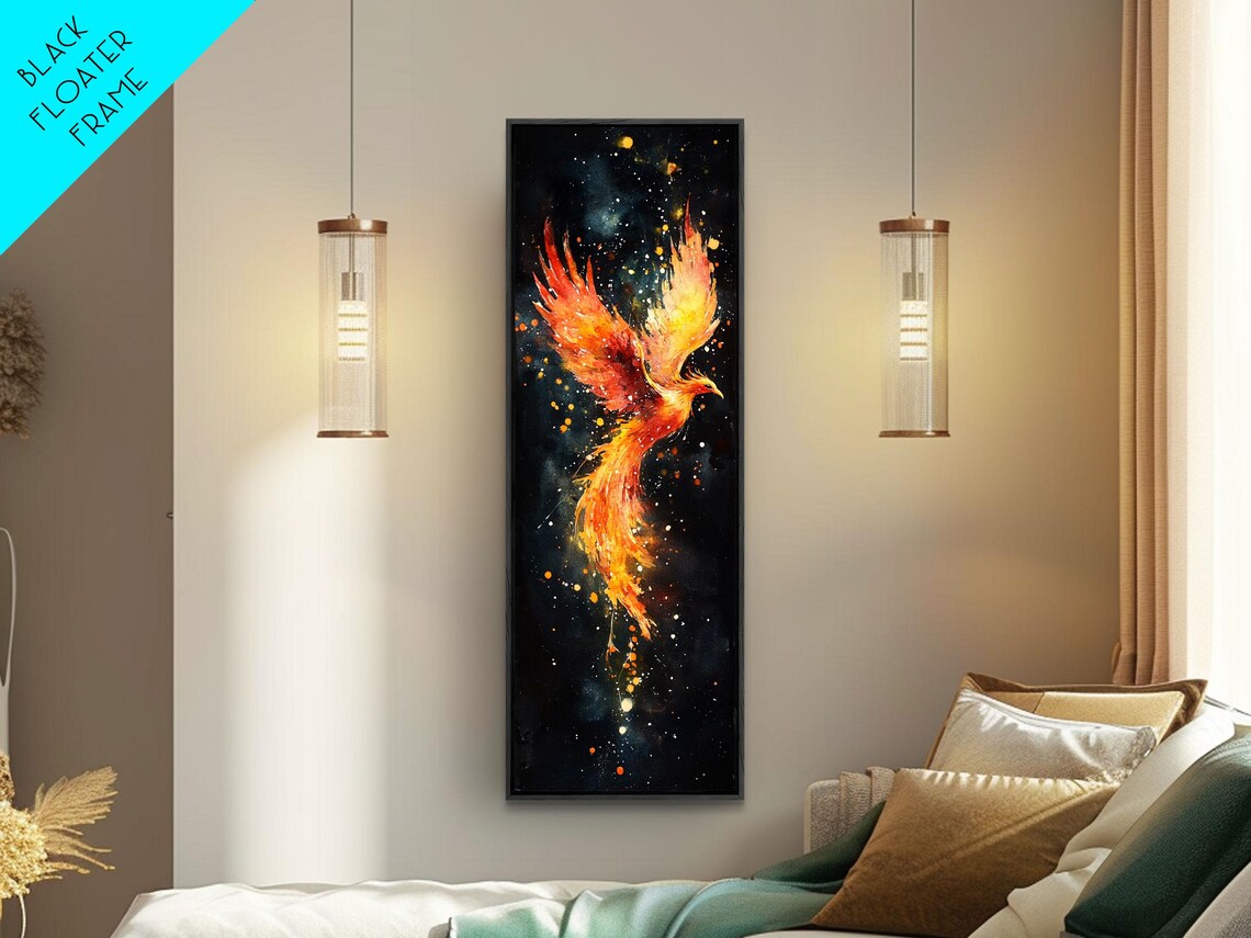 Radiant Phoenix In Flight Art Print, Spiritual Decor - Image 2