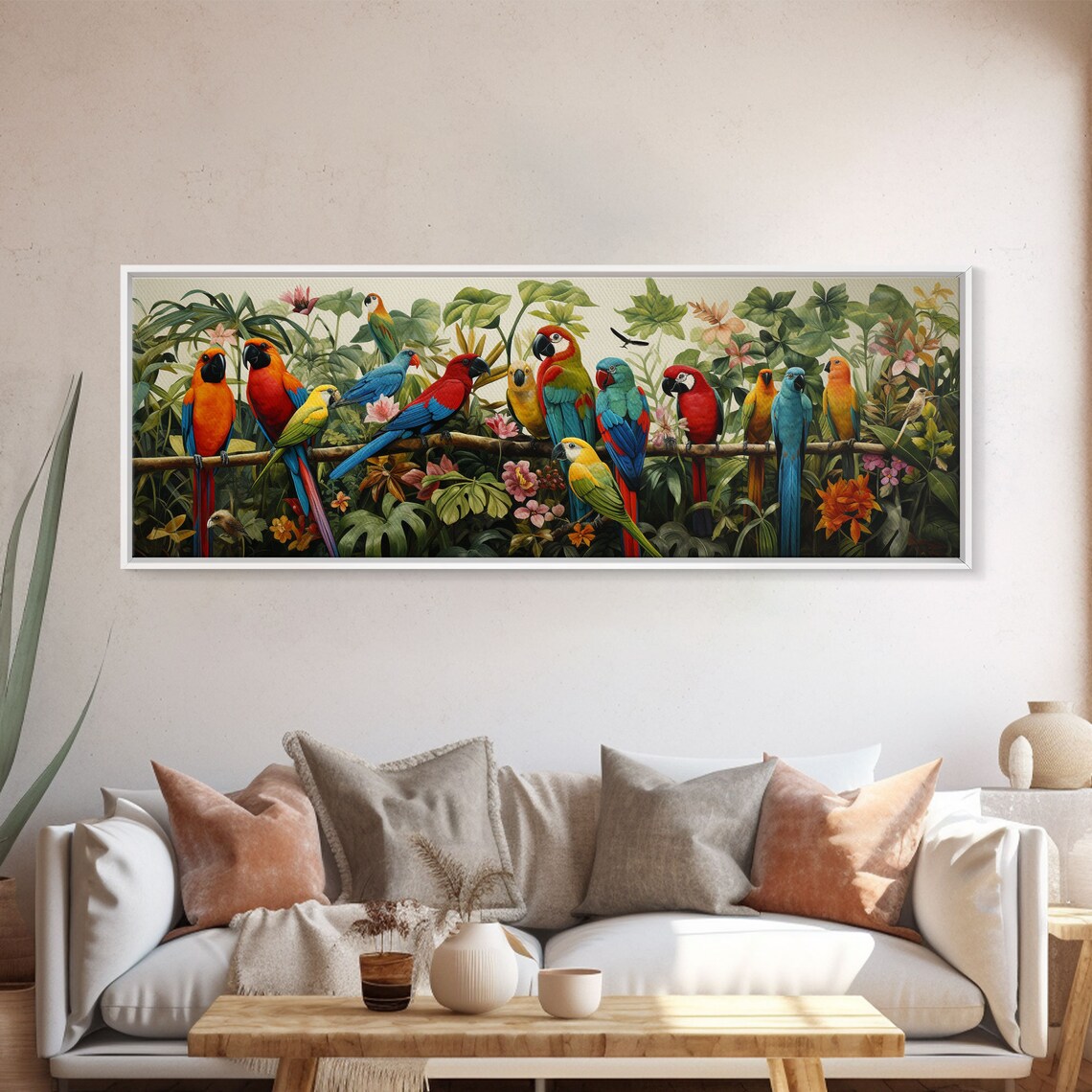 Birds Of Paradise Parrot Tropical Art Print, Guest Room - Image 5