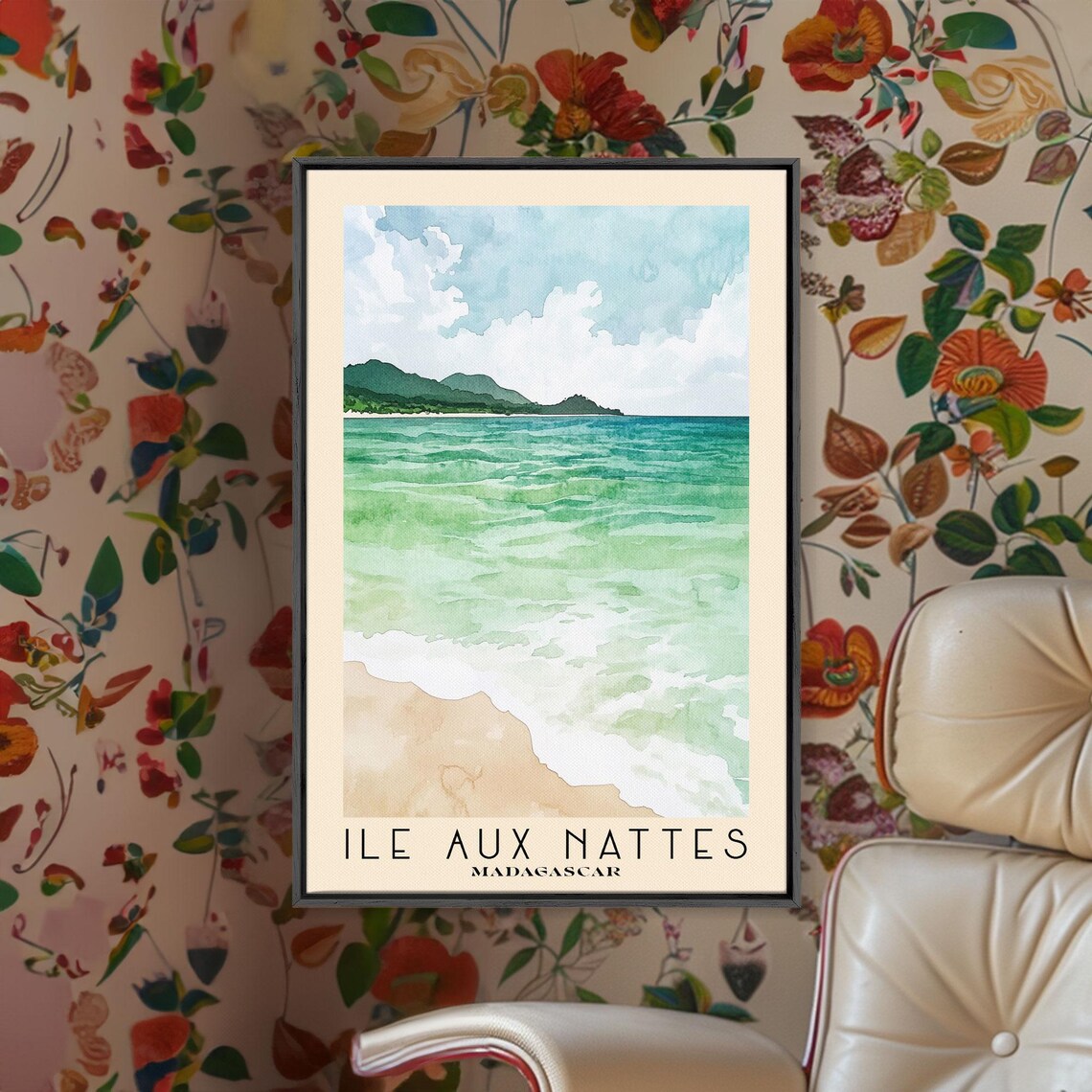 Ile Aux Nattes Madagascar Watercolor Art Print - Image 2