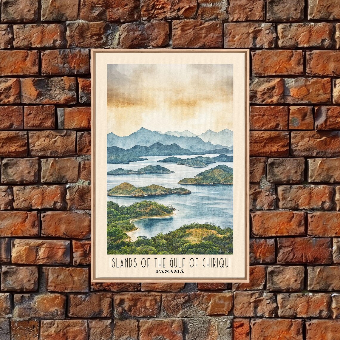 Islands Of The Gulf Of Chiriqui Watercolor Poster - Image 5