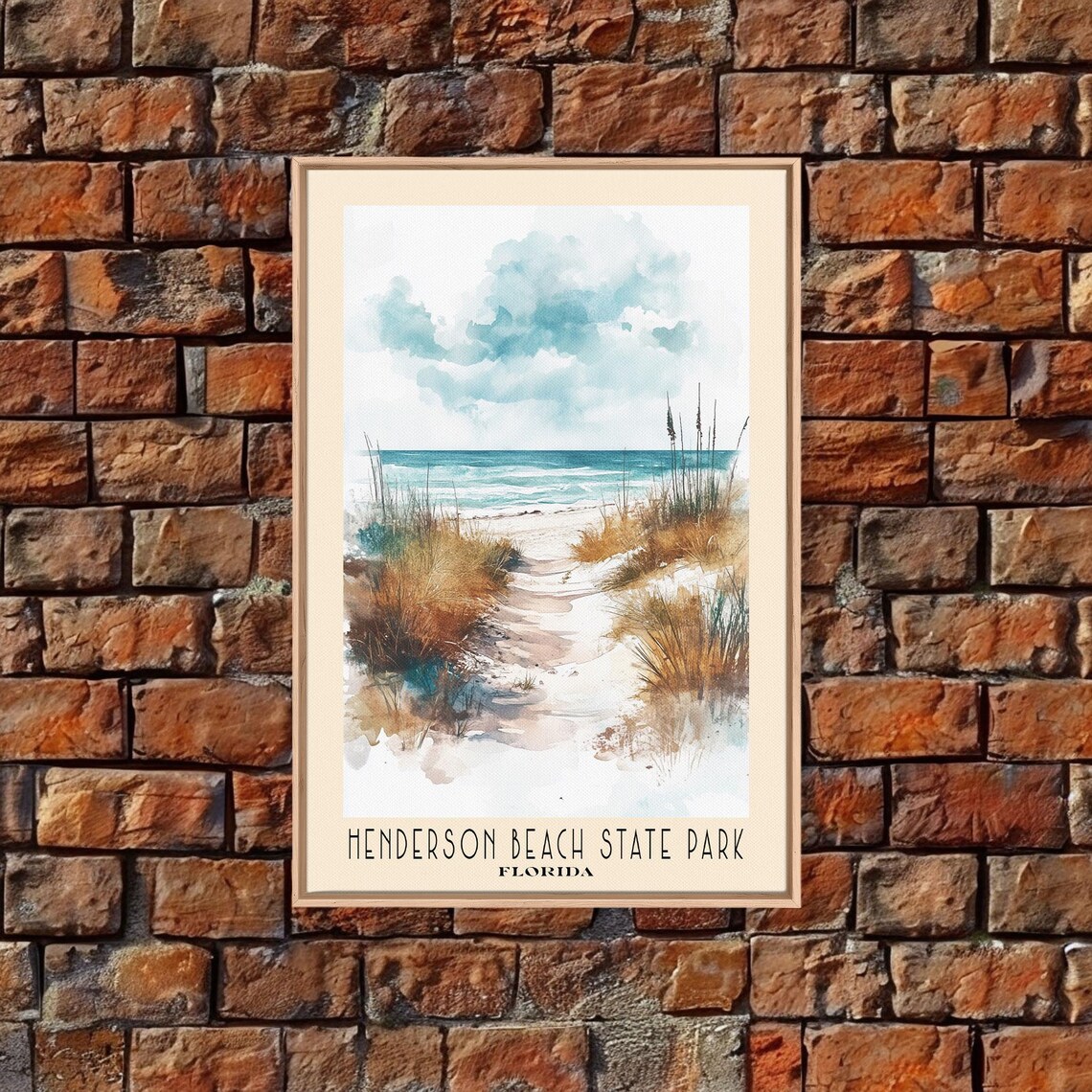Henderson Beach State Park, Florida Watercolor Poster - Image 5