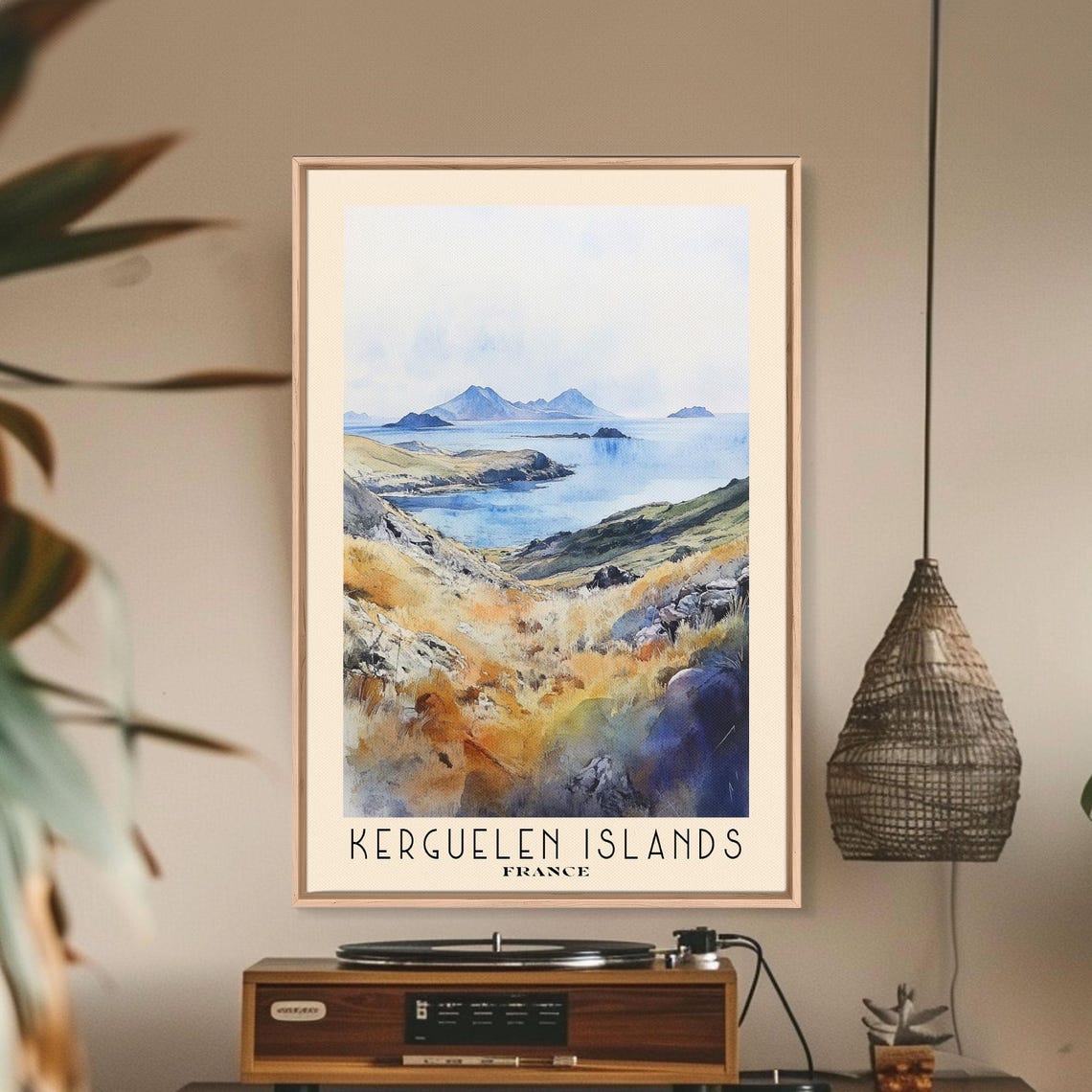 Kerguelen Islands France Watercolor Print Vacation Gift France Wall Art Beach Painting Beach Decor Beach Or Lakehouse Art
