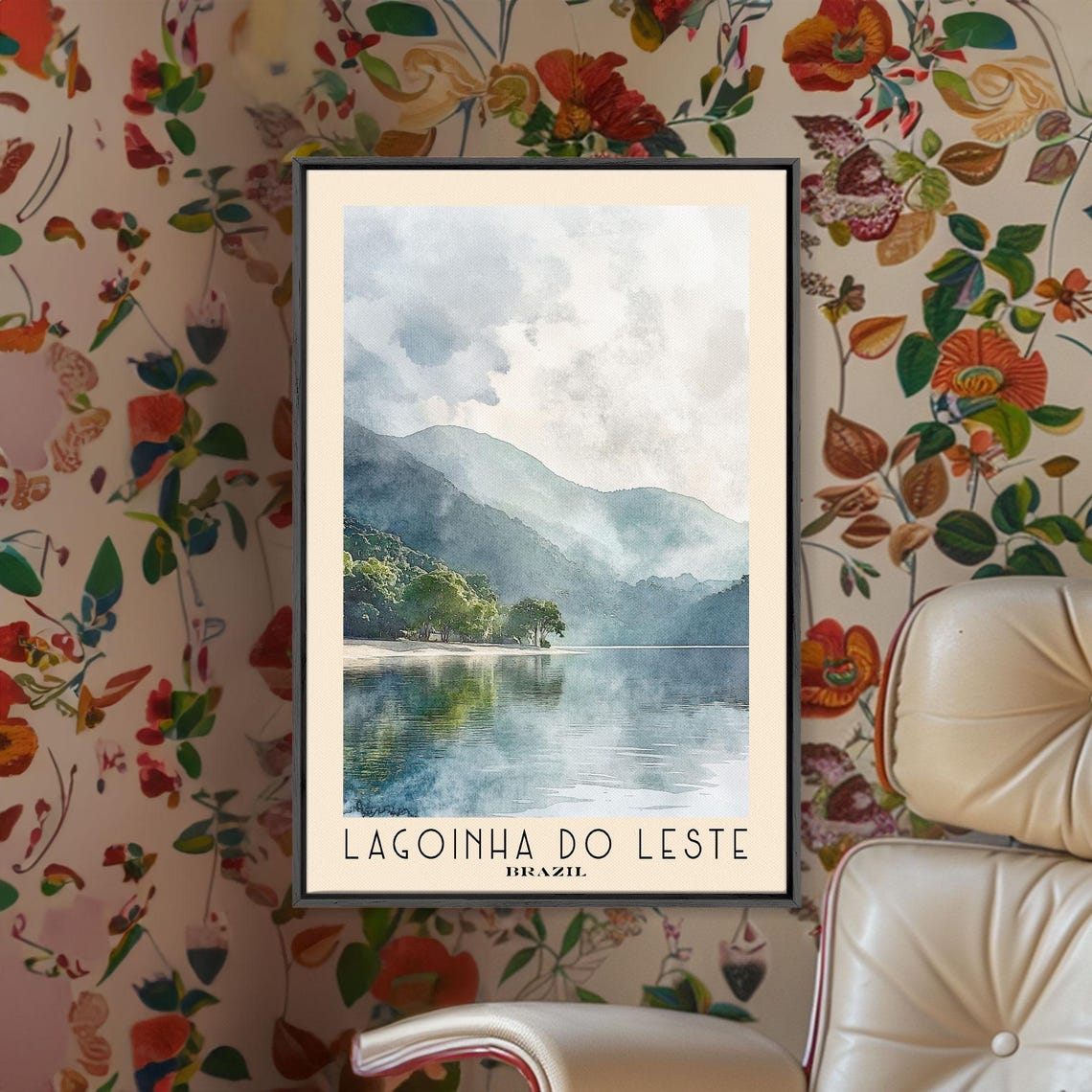 Lagoinha Do Leste Brazil Misty Mountains Mirror Calm Lagoon Poster - Image 2