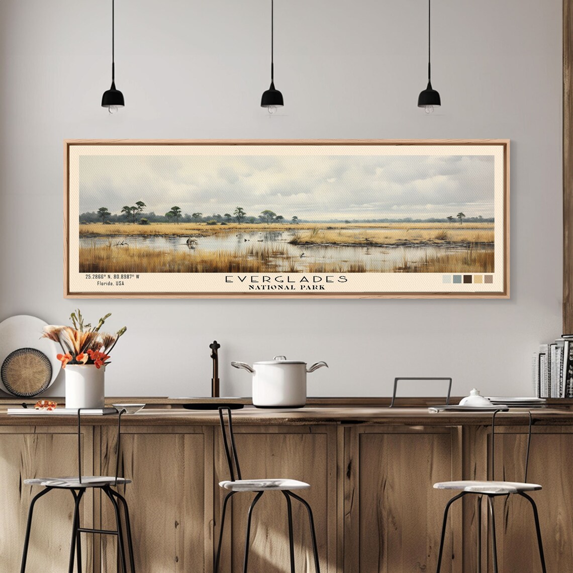 Badlands National Park Minimalist Travel Poster