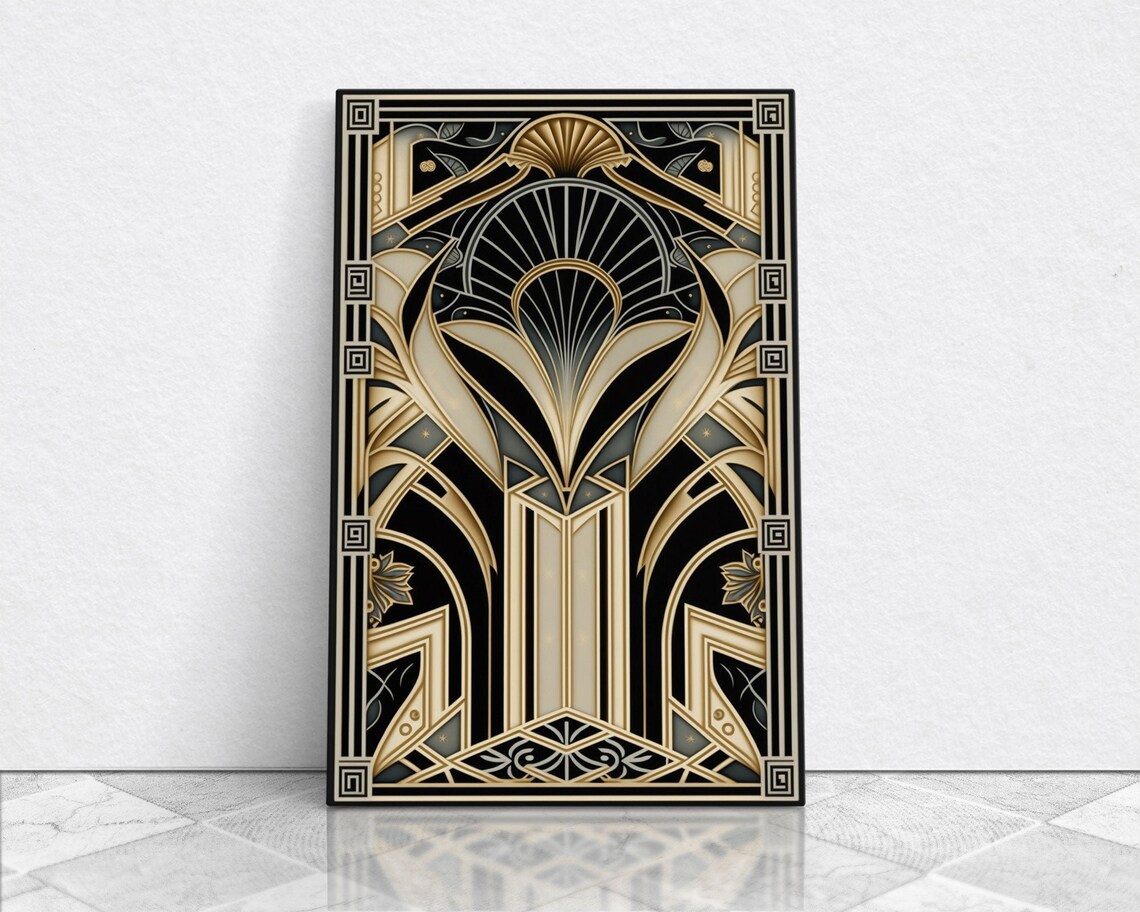 Art Deco Geometric Pattern, Abstract Office Art Print - Image 5
