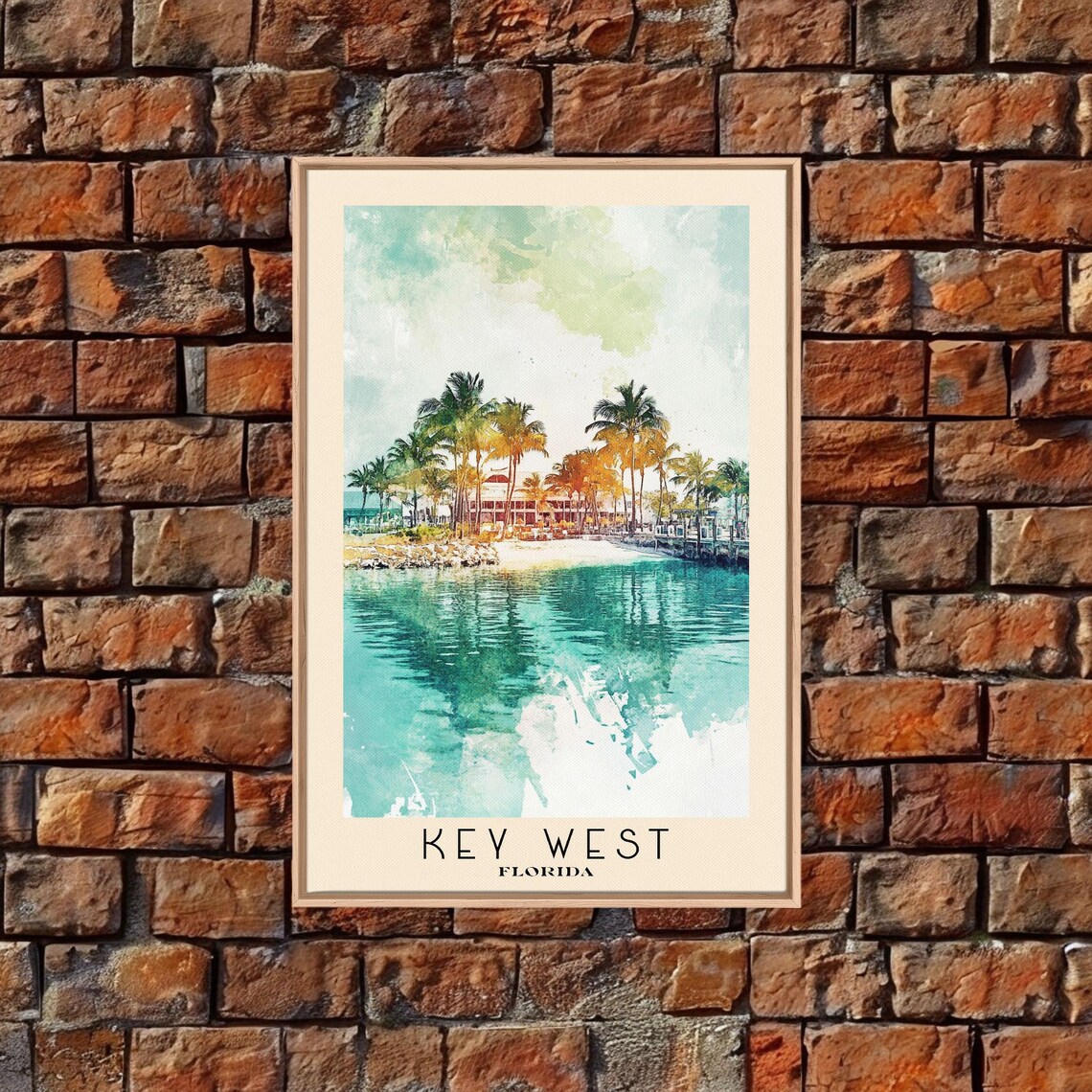 Key West Florida Watercolor Beach Vacation Art Print - Image 5