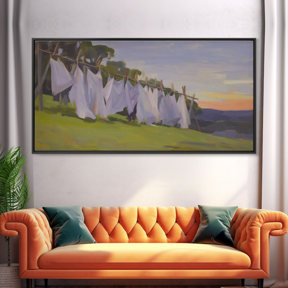 Laundry Wall Art Farmhouse Laundry Wall Decor Laundry Room Art Panoramic Wall Decor Print Wall Art Framed Art - Image 4