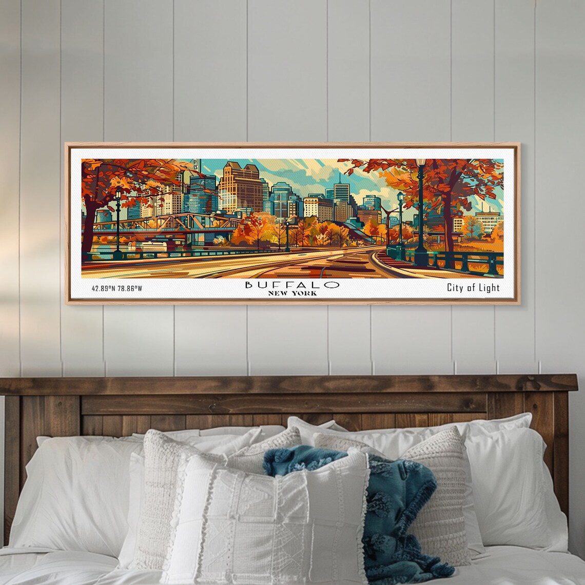 Buffalo New York Mid Century Pop Art Travel Poster