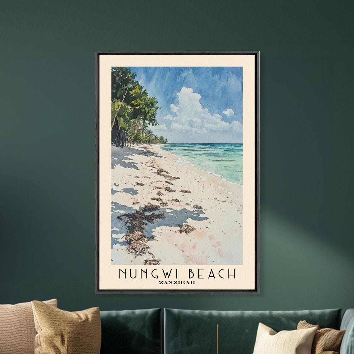 Nungwi Beach Zanzibar White Sand Palm Shore Turquoise Sea Poster - Image 5