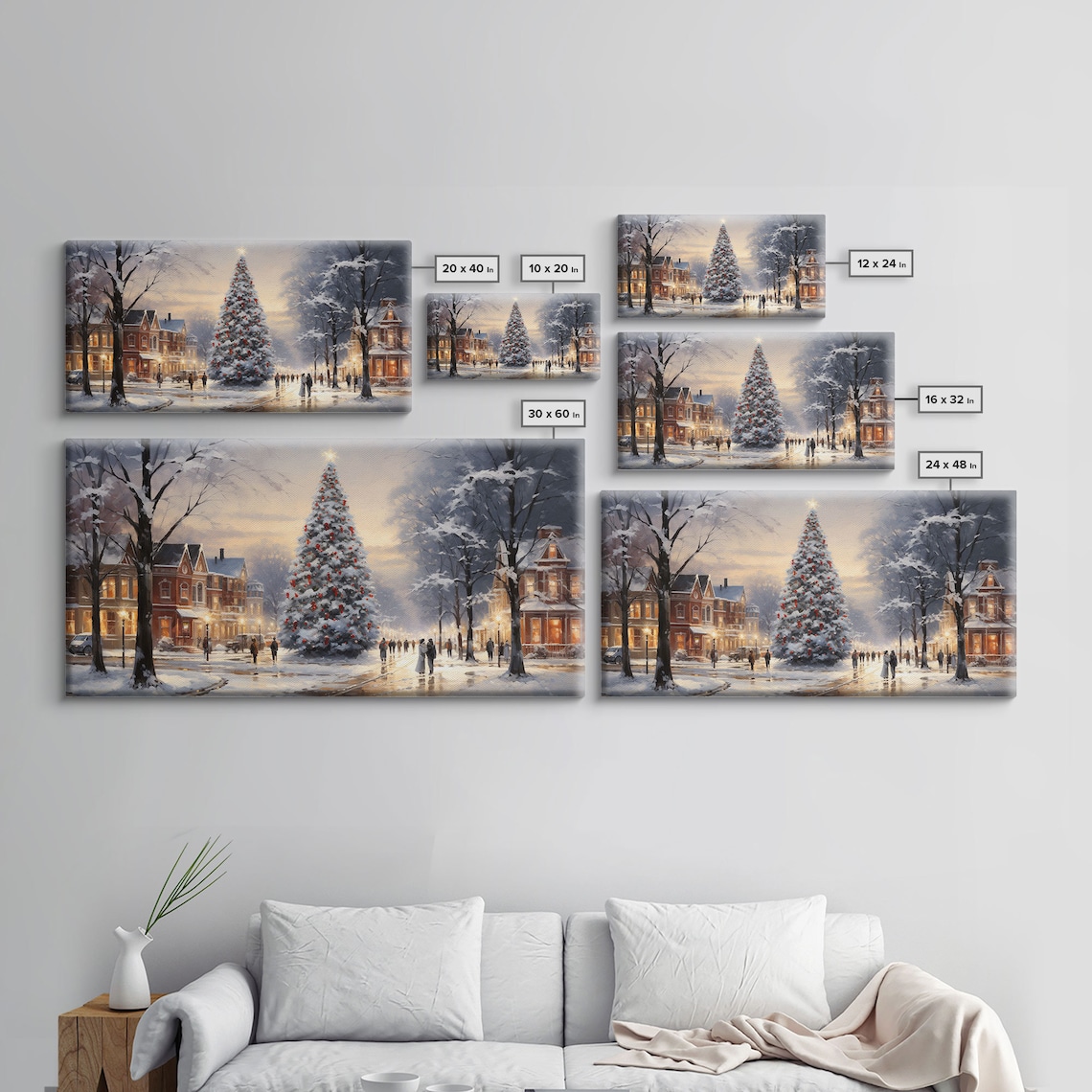 Christmas Winter Wonderland Art Print, Living Room Decor - Image 2