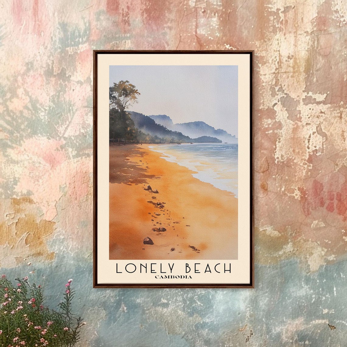 Lonely Beach Cambodia Golden Sand Jungle Coast Morning Light Poster - Image 5