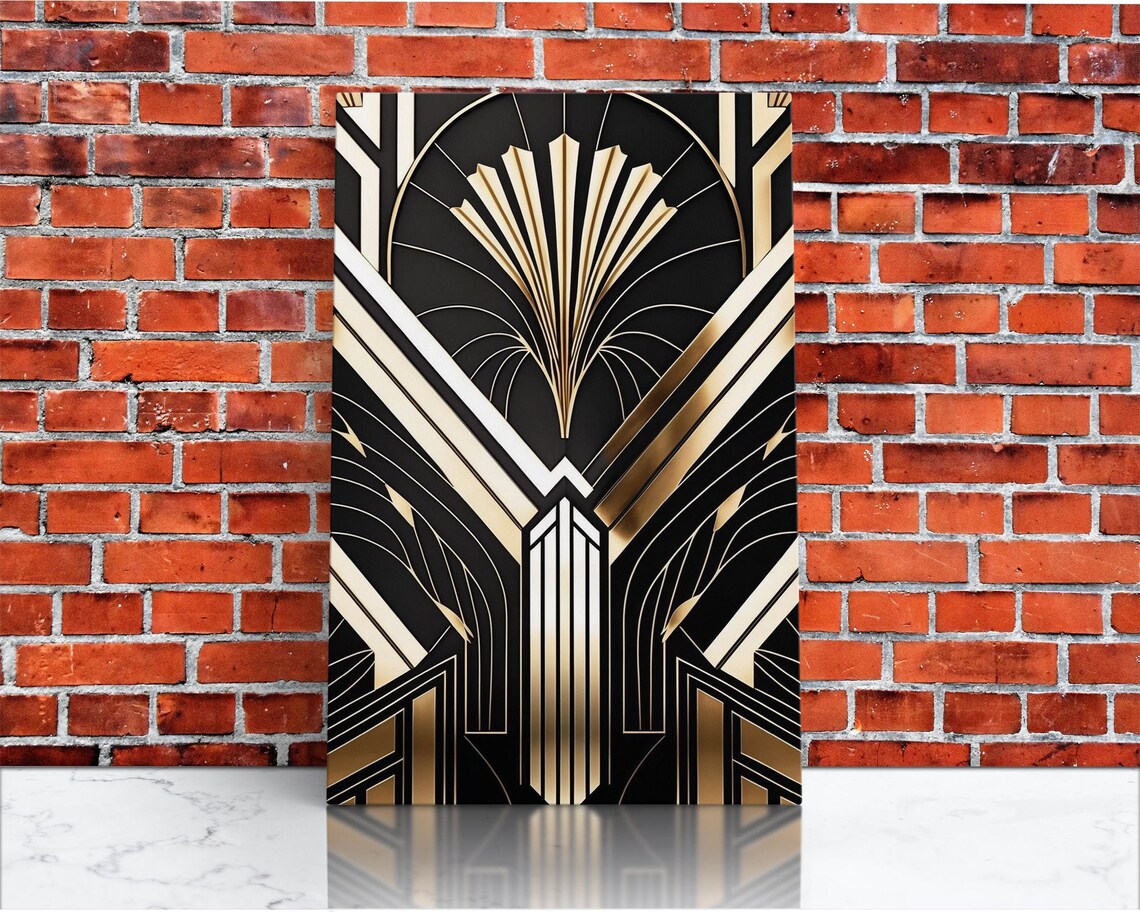 Art Deco Pattern Abstract Art Print, Mid-Century Modern Decor - Image 3