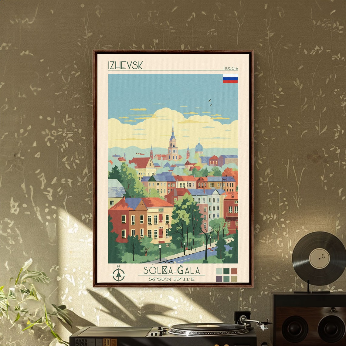 Izhevsk Russia Hilltop City Panorama Church Spires Red Roofs Poster - Image 3
