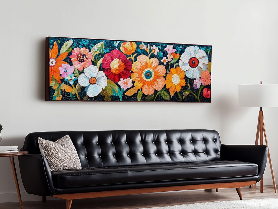 Floral Mosaic Botanical Art Print, Cottagecore - Image 5