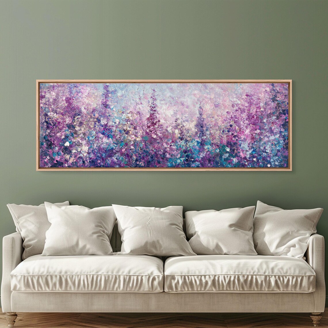 Lavender and Lilacs Boho Art Print, Purple Florals - Image 3
