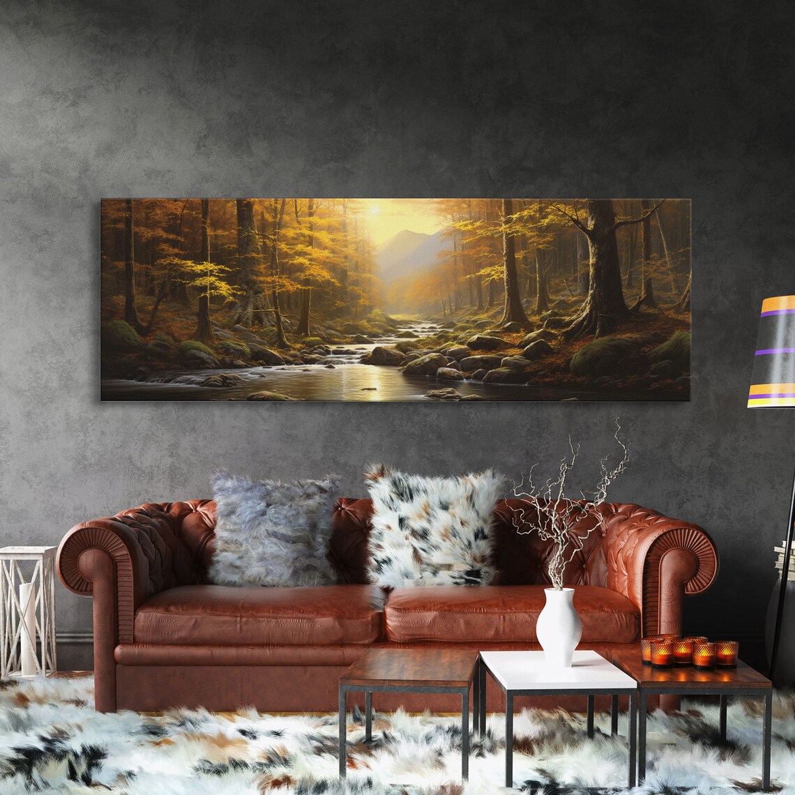 Forest In Fall, Panoramic Fall Decor Art Print - Image 3