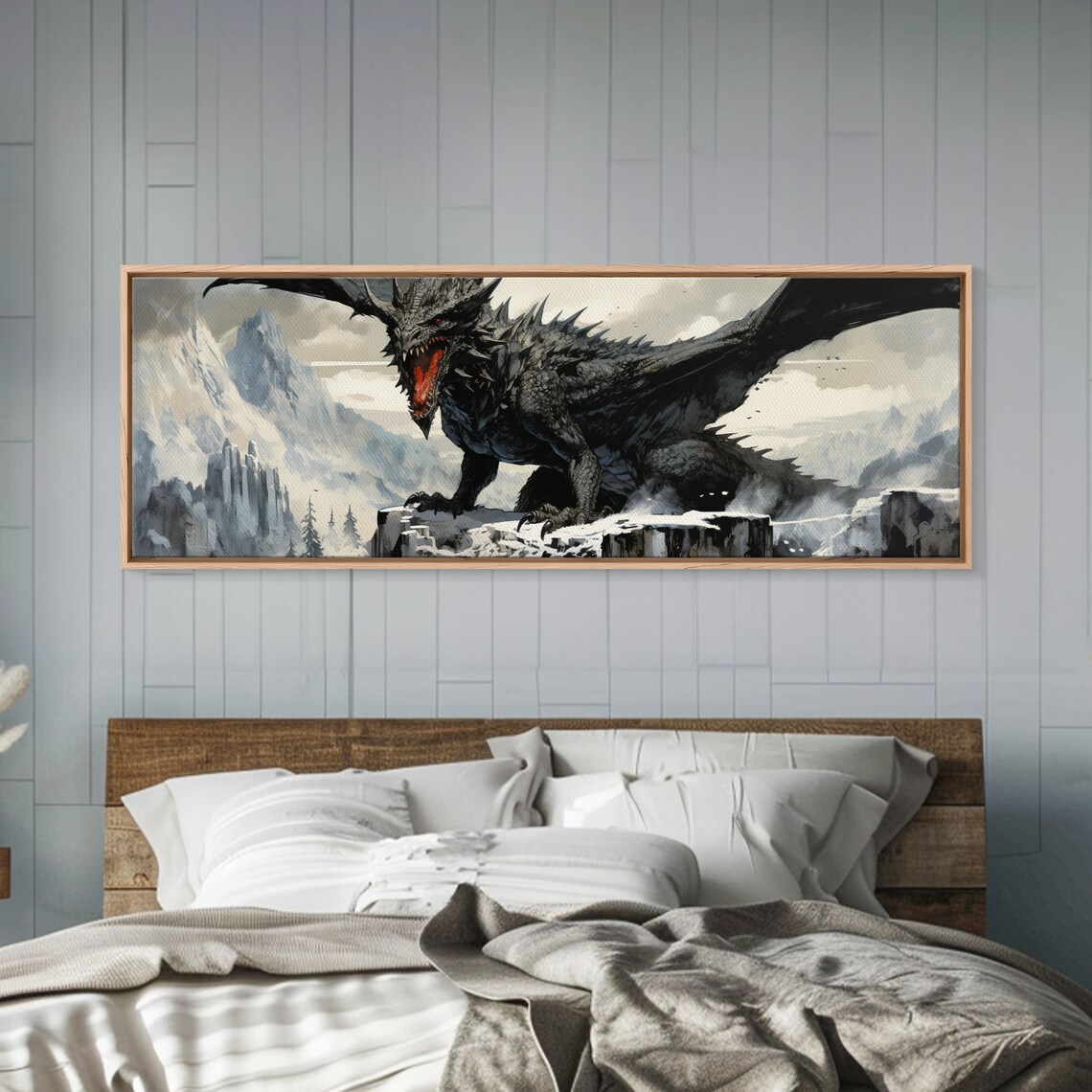 Watercolor Dragon Fantasy Painting Poster Print - Image 4